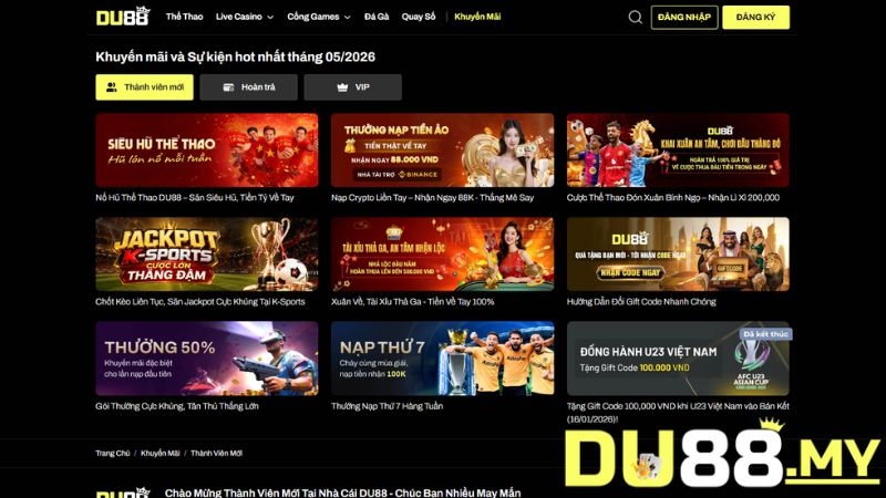 Hướng Dẫn 3 Bước Giật Khuyến Mãi DU88 Cho Người Mới
